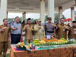 Kalapas Pasir Pangarayan Hadiri Apel Pagi dan Syukuran Pemakaian Danau Gunung Sari Desa Pasir Intan