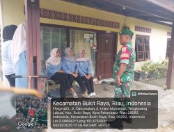 Peltu Masturo Koramil 05/Sail Melaksanakan Komsos dengan Kader Kampung Bestari Astra Madani dan Mahasiswa Mahasiswi Institut Kesehatan dan Technologi Al- Insyiroh